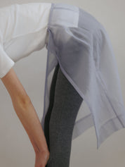 See-through Wrap Skirt In Silver Blue