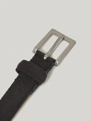 Doux Suede Belt In Suede Charcol