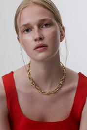 Irregular Chain Necklace In Gold