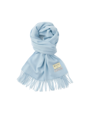 Cashmere Wool Blended Muffler In Baby Blue