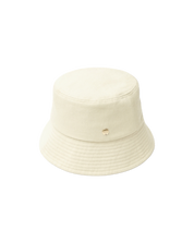 Cotton Twill Bucket Hat In Light Beige