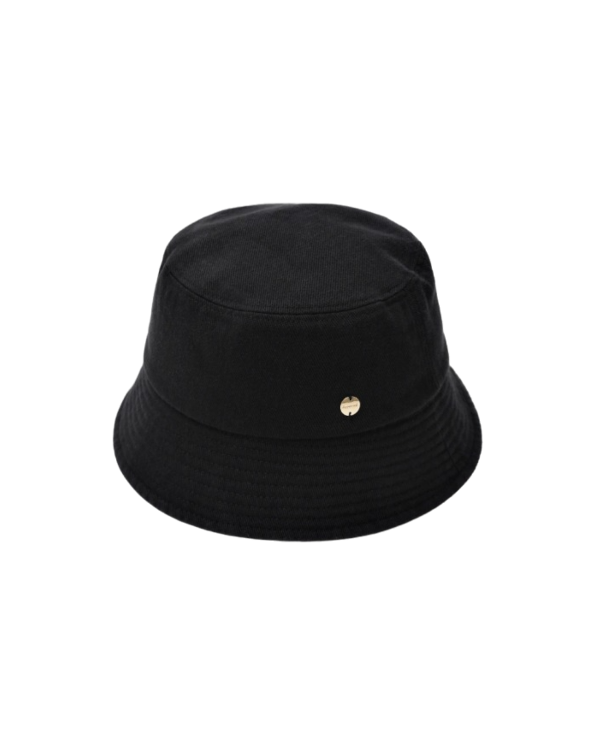 Cotton Twill Bucket Hat In Black