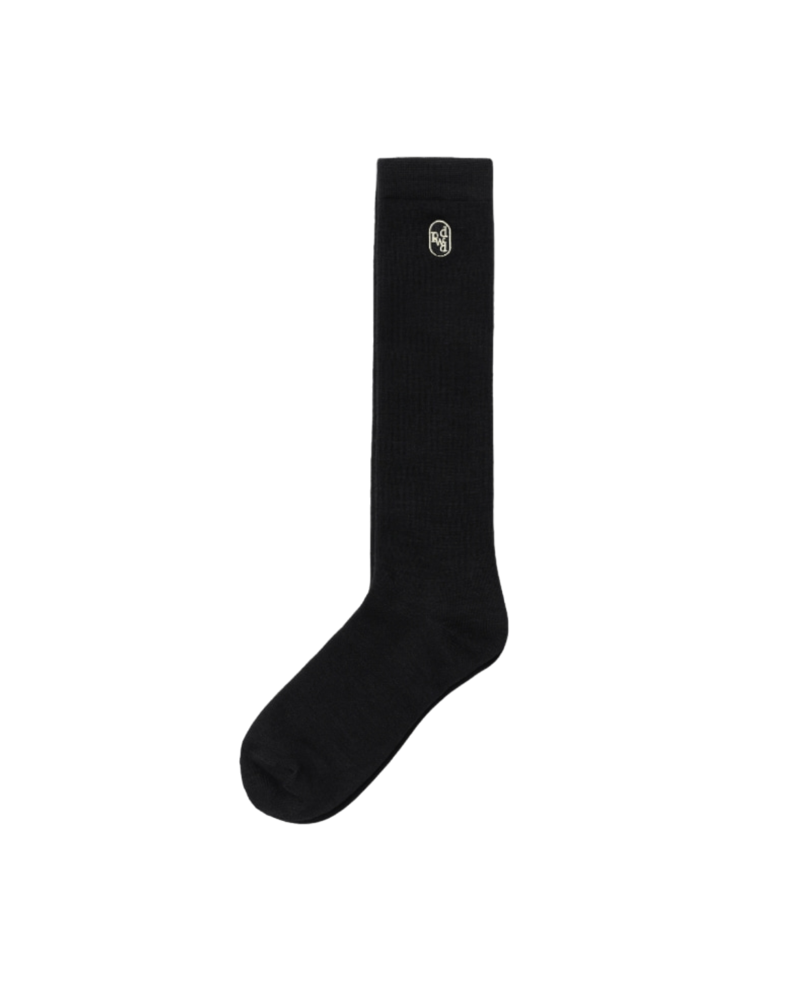 Wool Knee Socks In Black