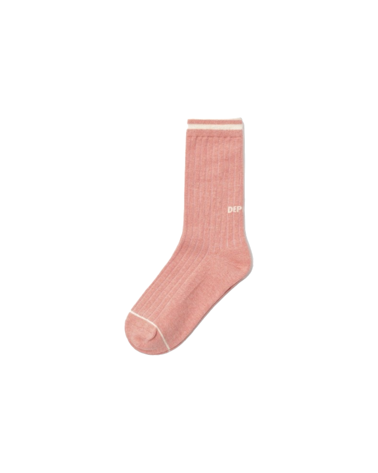Logo Stripe Socks In Melange Pink