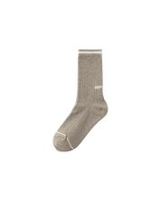 混色棕色標誌條紋襪子