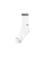 Logo Stripe Socks In Ivory
