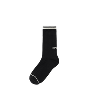 Logo Stripe Socks In Black