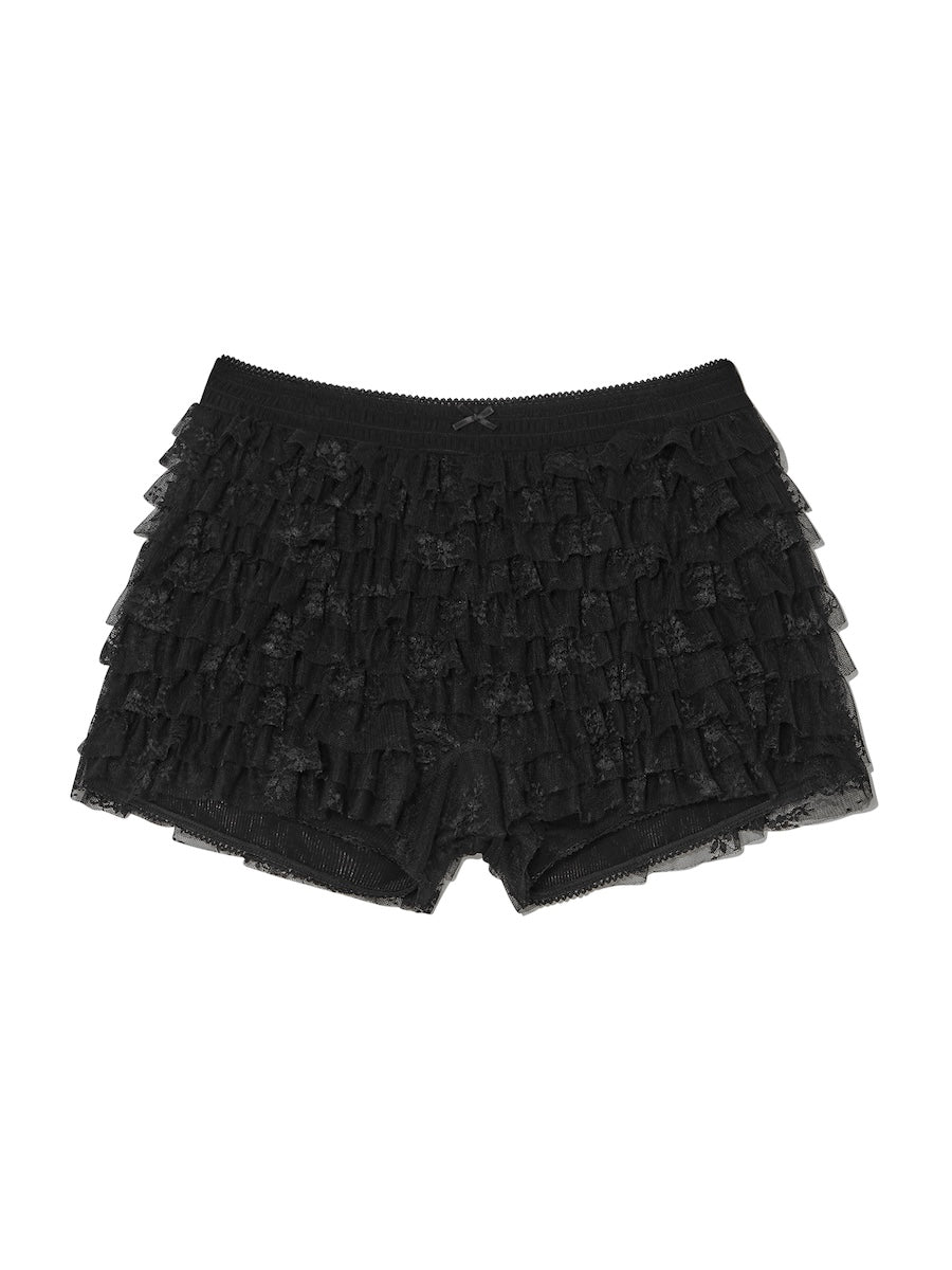 Polly Lace Bloomer Shorts In Black