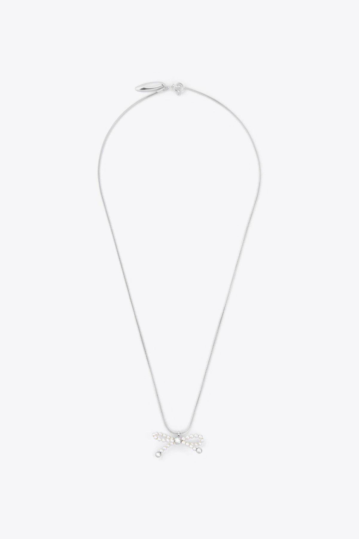 Tie A Pearl Ribbon Necklace