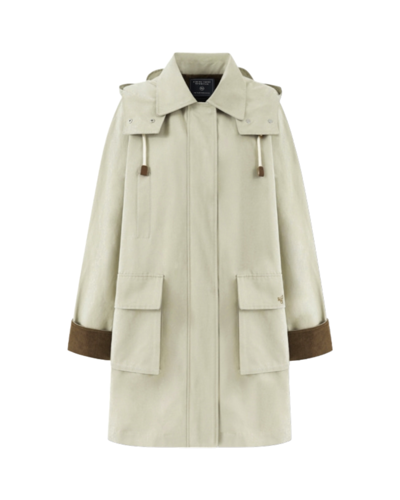 Half Hood Trench In Beige