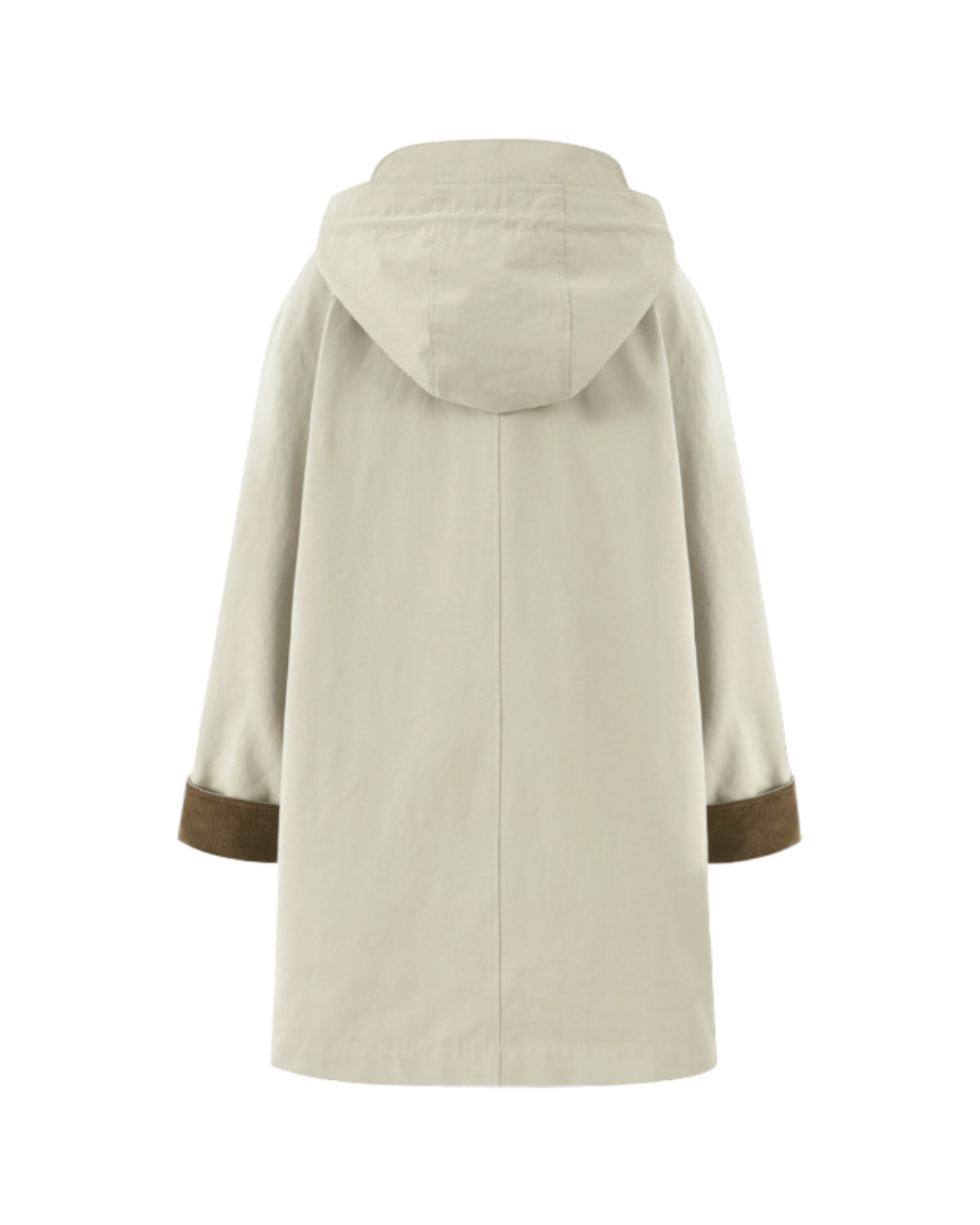 Half Hood Trench In Beige