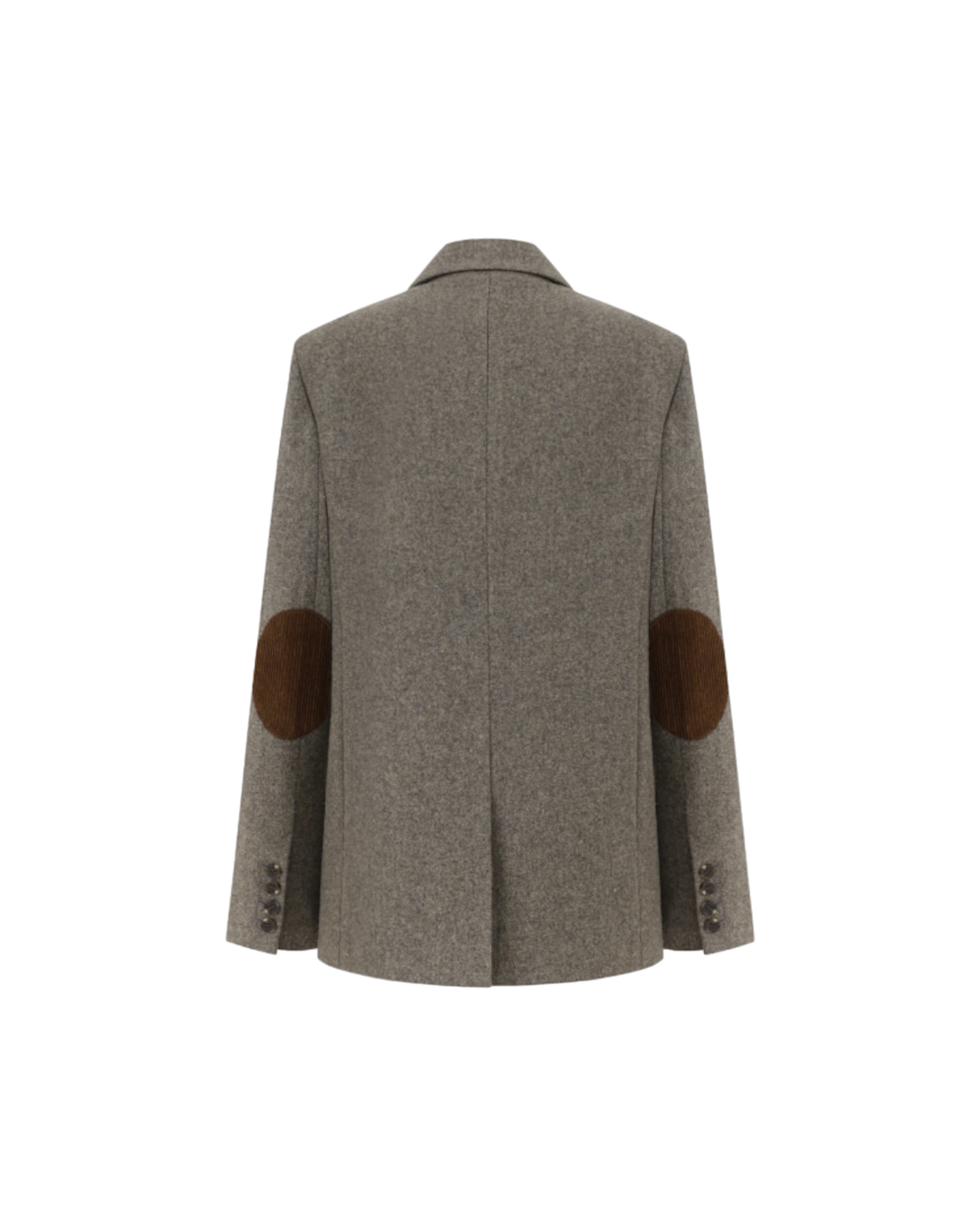 Elbow Patch Classic Jacket In Beige Brown
