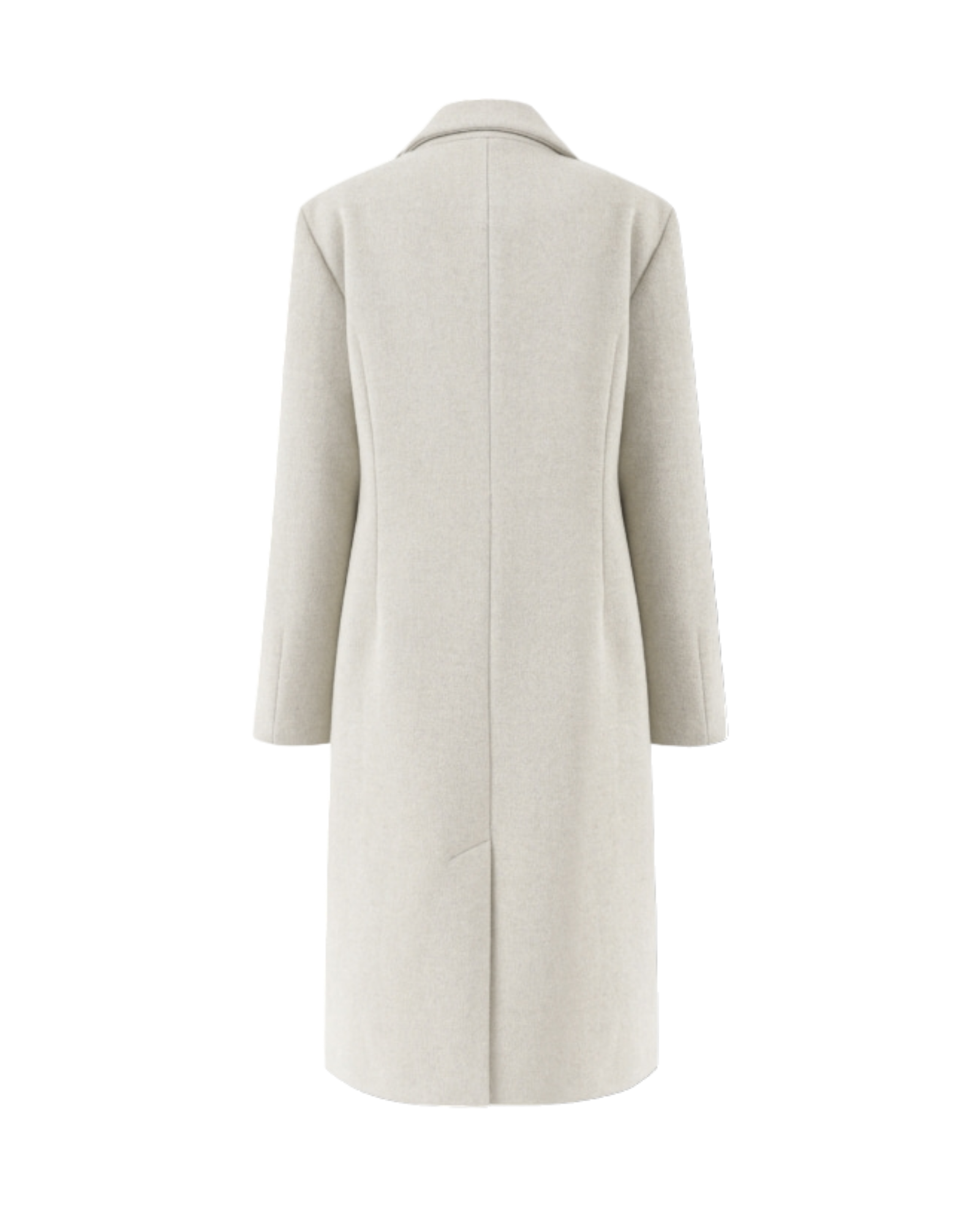 Cashmere Single Coat In Melange Beige