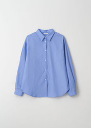 Bio Poplin Shirt In Blue