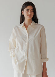 Bio Poplin Shirt In Cream