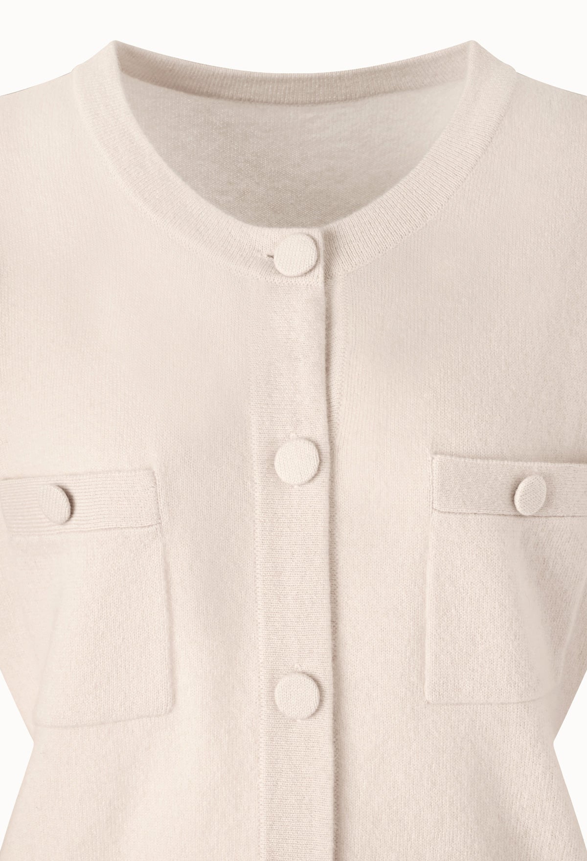 Cashmere 100 Button Up Cardigan In Cream