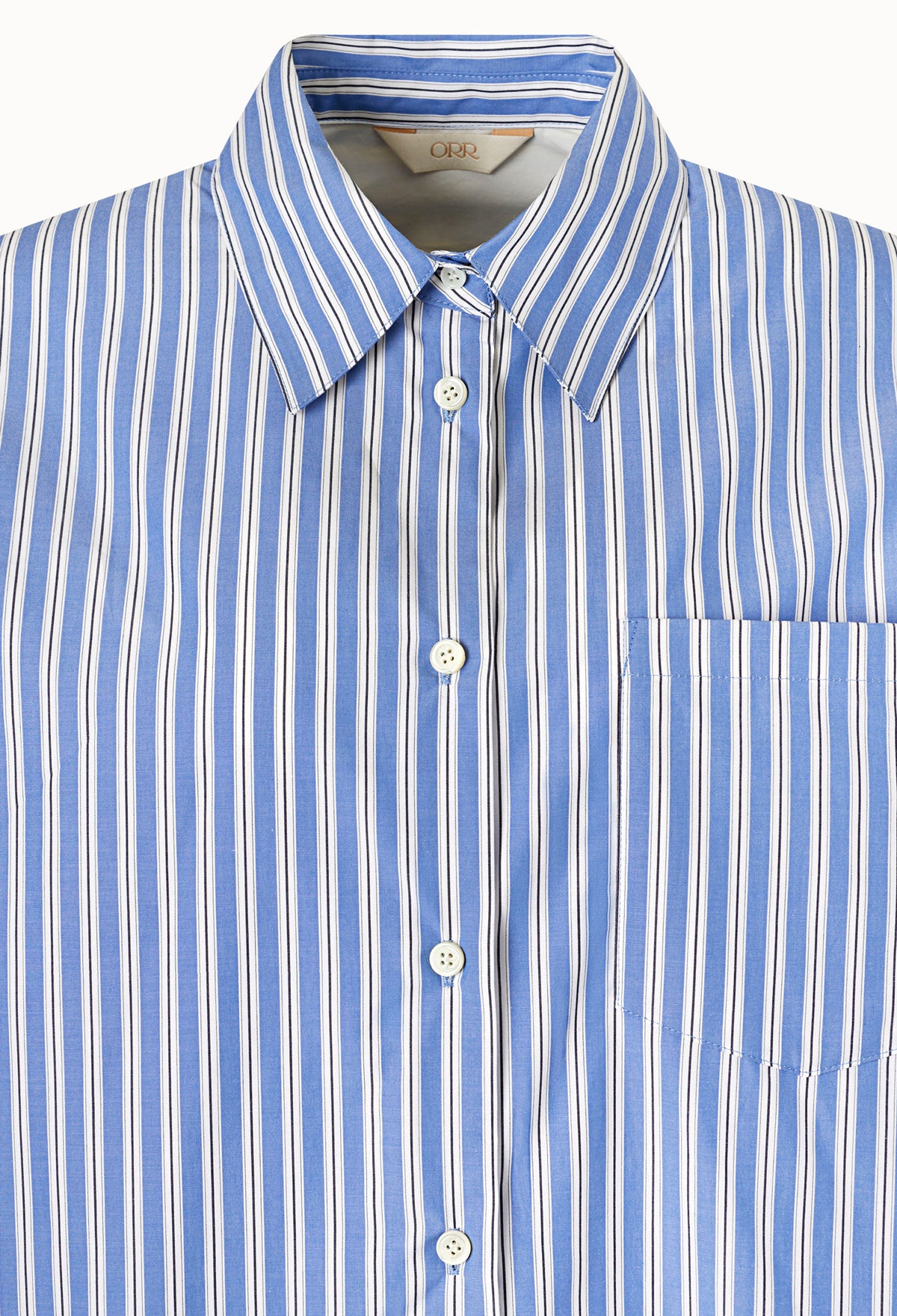 藍色條紋棉質襯衫