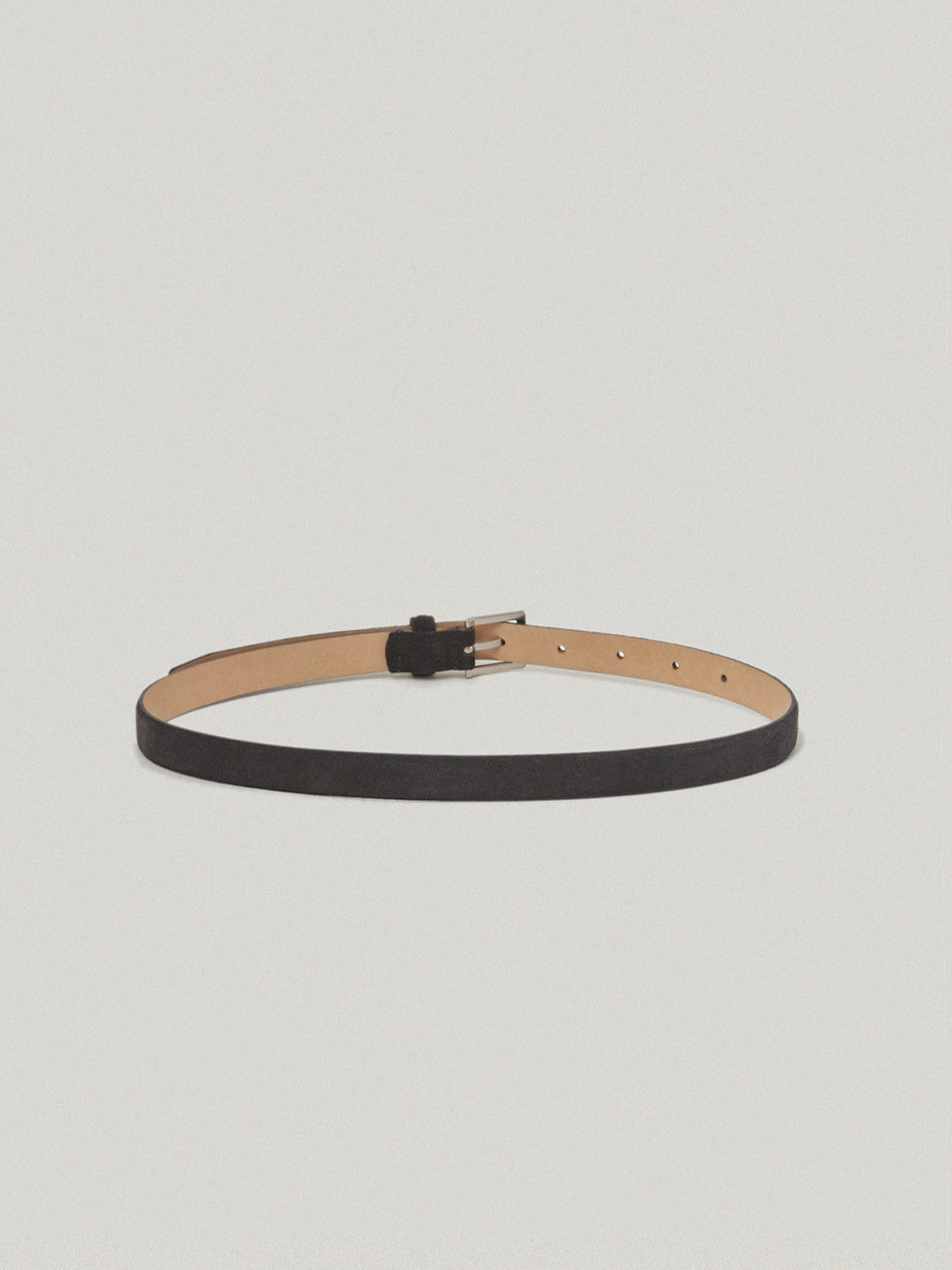 Doux Suede Belt In Suede Charcol