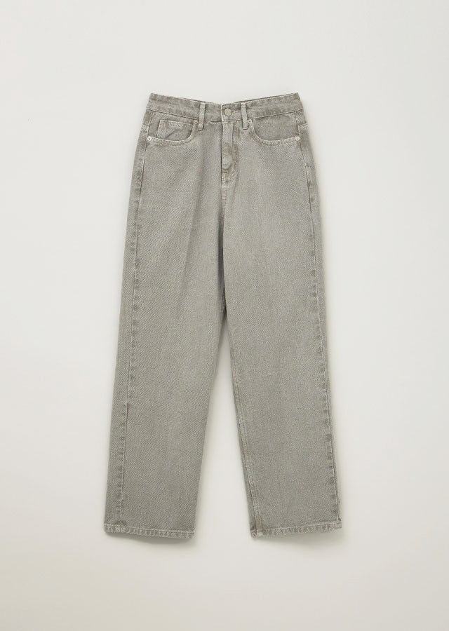 Essential Dyeing Denim Pants In Grey