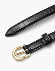 Basic Leather Belt In Black