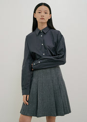 Bio Poplin Shirt In Charcoal