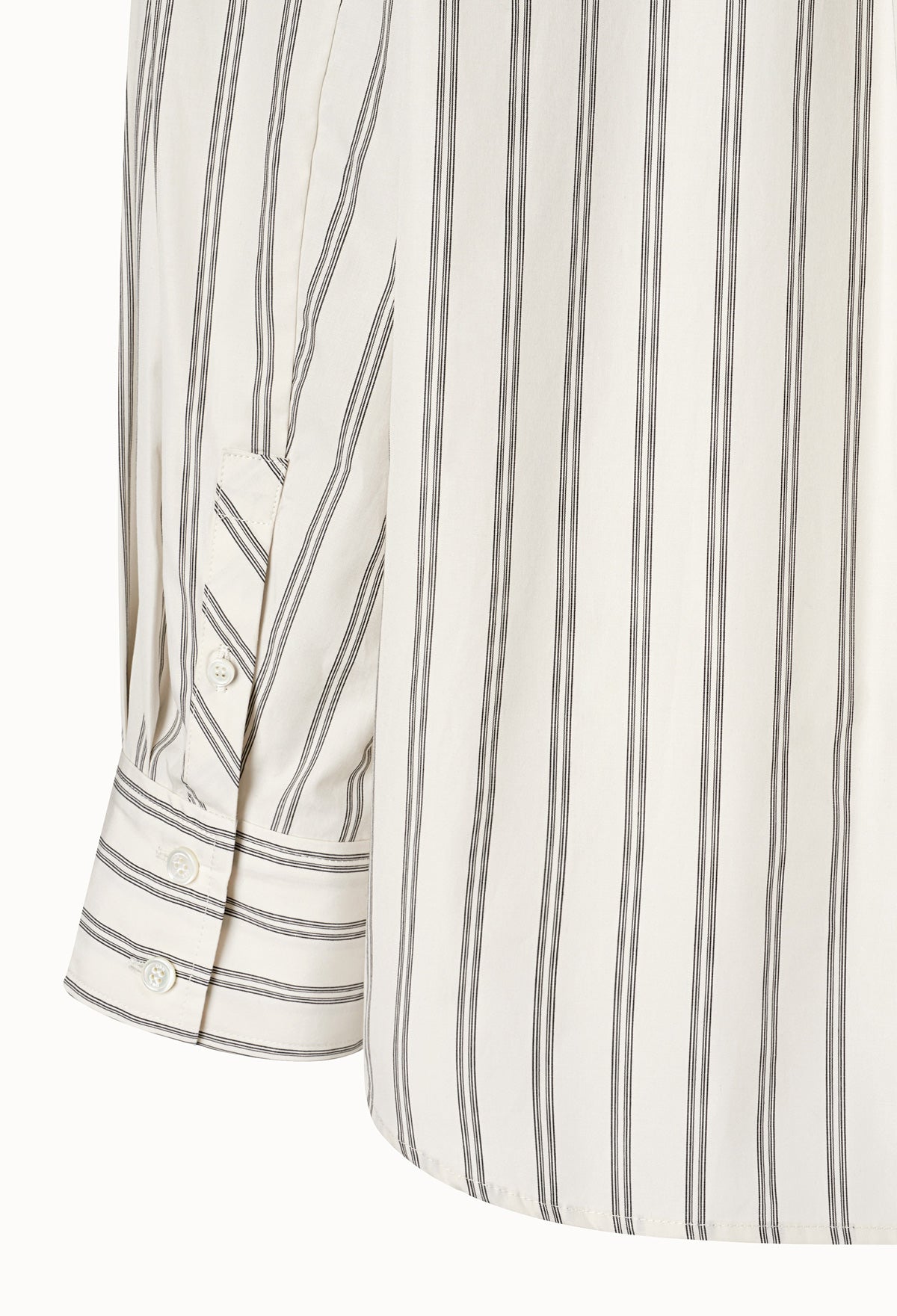 Striped Cotton Shirt In Ivory