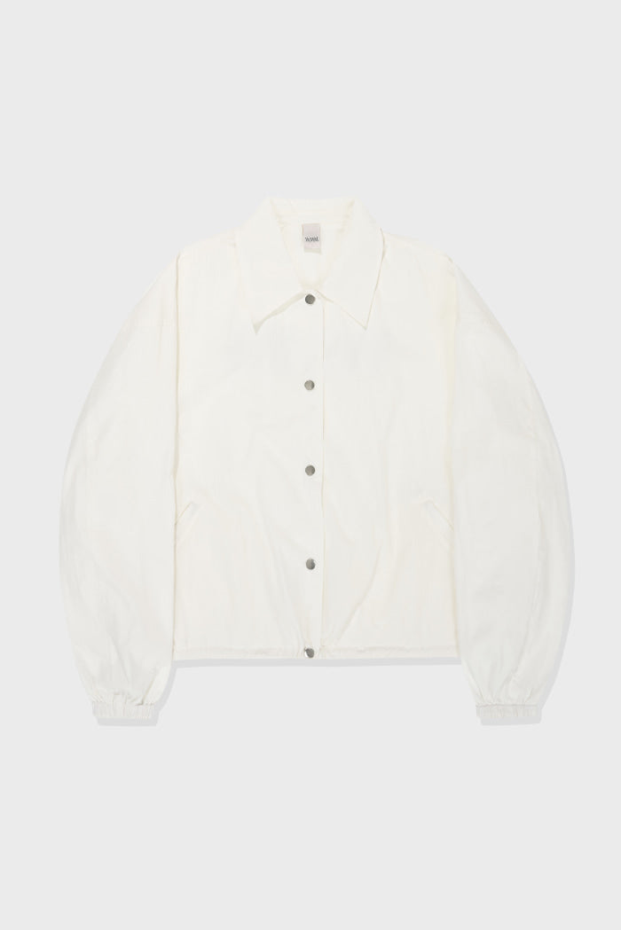 Loose Fit Coach Jacket In White