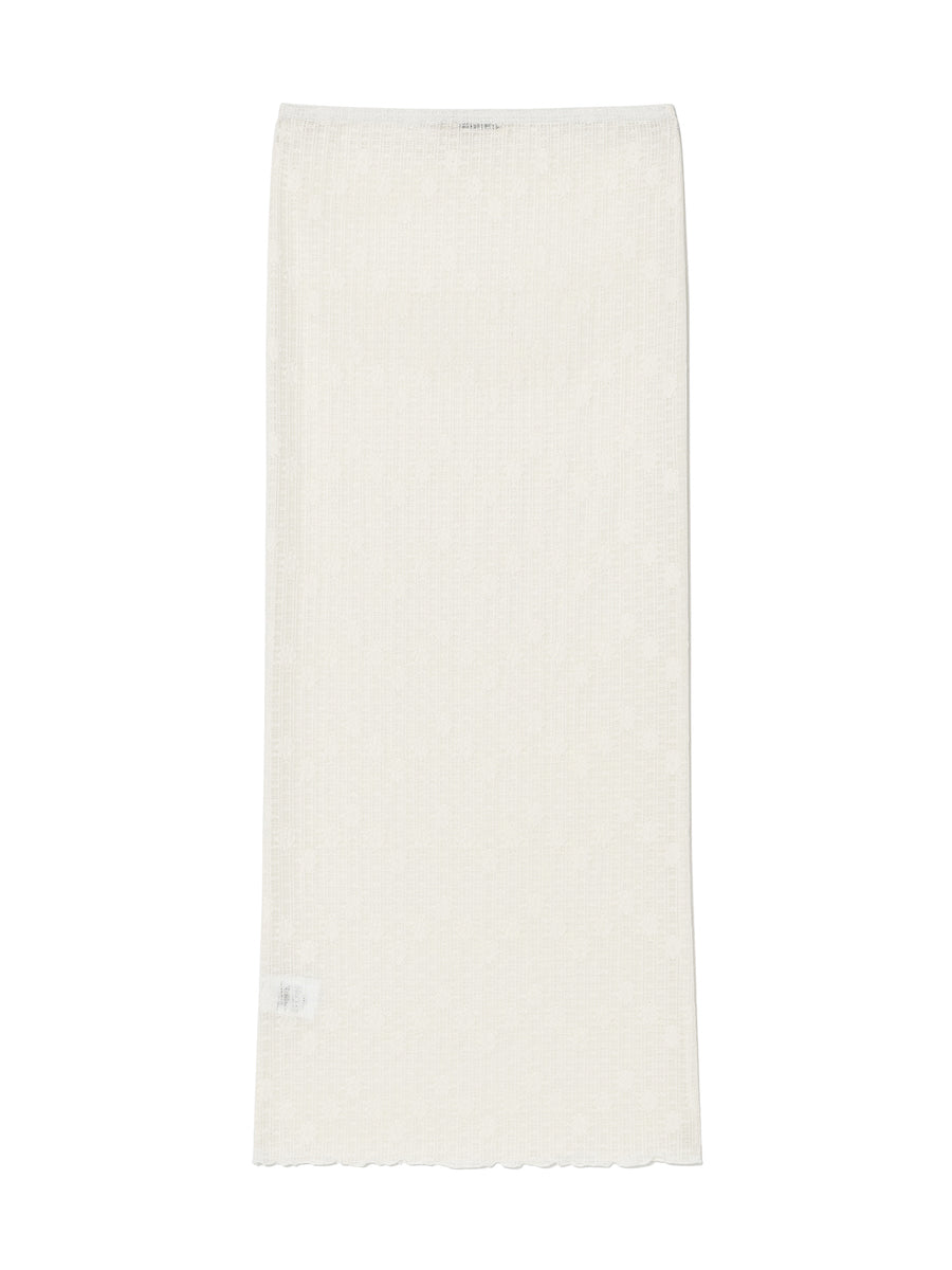 Island Sheer Long Skirt In Ivory
