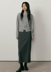 Standard H-line Long Skirt In Charcoal