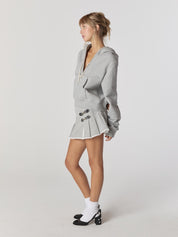 Ciao V Cut Hoodie In Gray