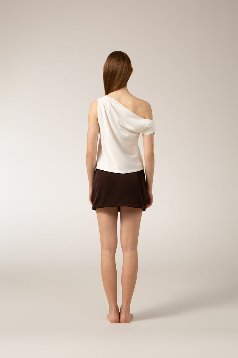 PAIGE Mini Skirt In Brown