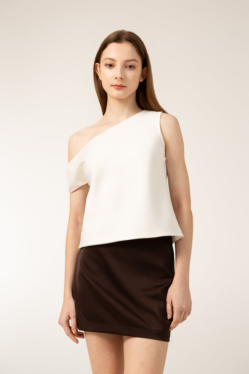 PAIGE Mini Skirt In Brown