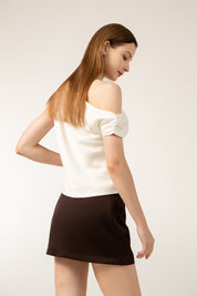 PAIGE Mini Skirt In Brown