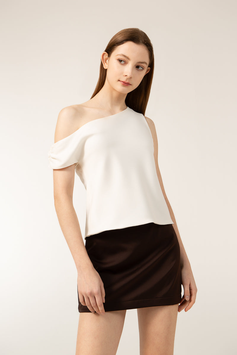 PAIGE Mini Skirt In Brown