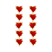 Bold Heartbeat Earrings In Red