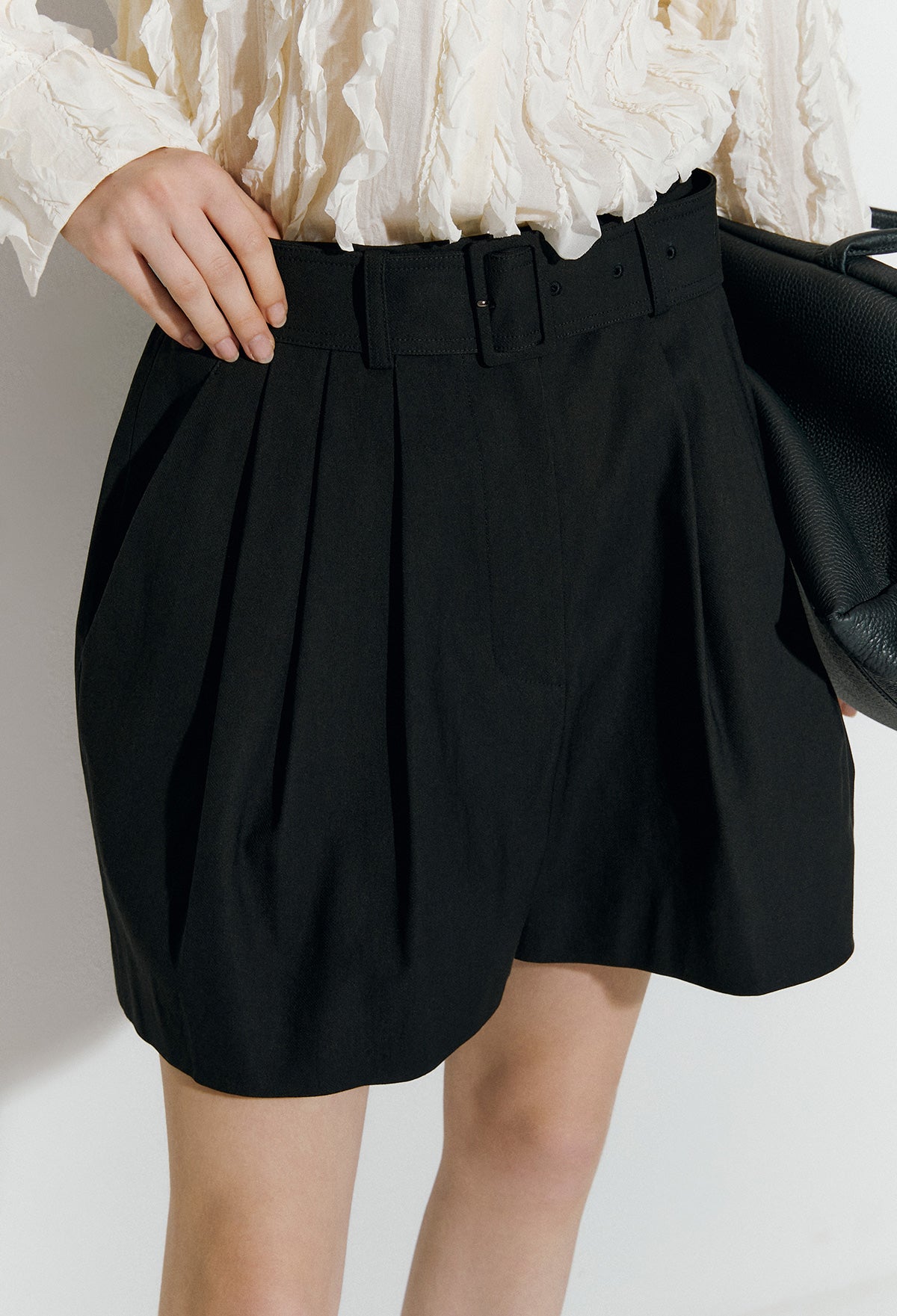 Belted Shorts In Black