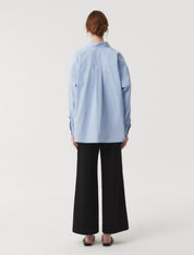Cotton Wide Pants In Black