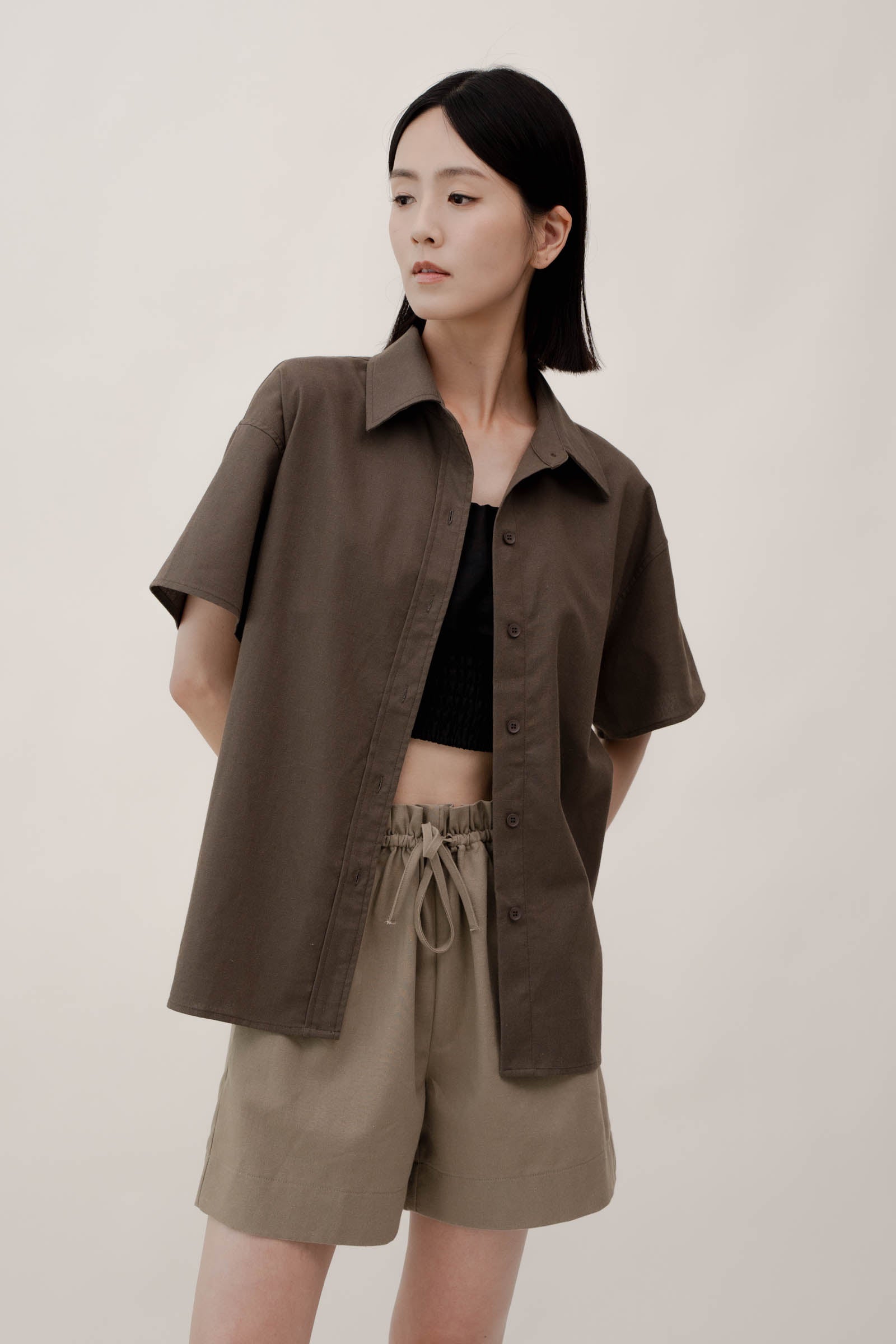 ELISE Shirt In Dark Olive