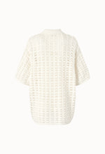 Crochet Knitted Polo Shirt In Ivory