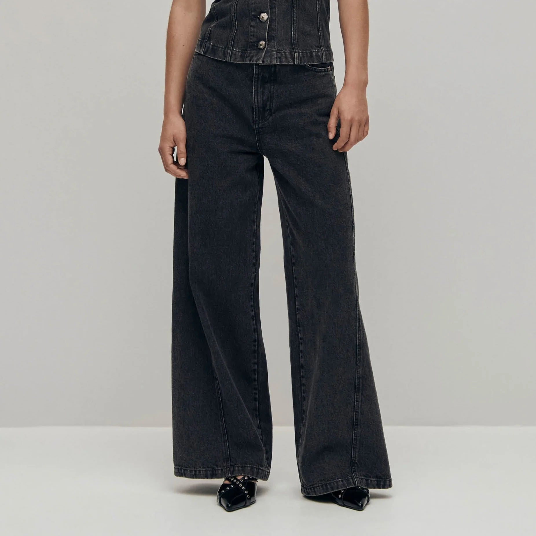 Magda Denim Pants In Black