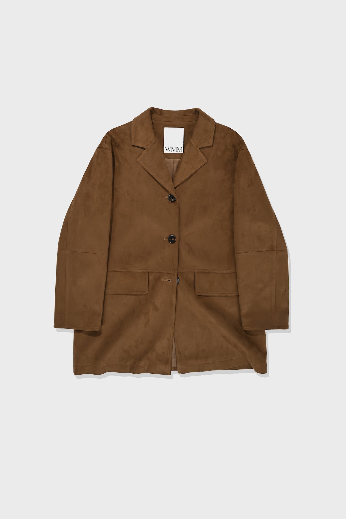 棕色生態麂皮夾克