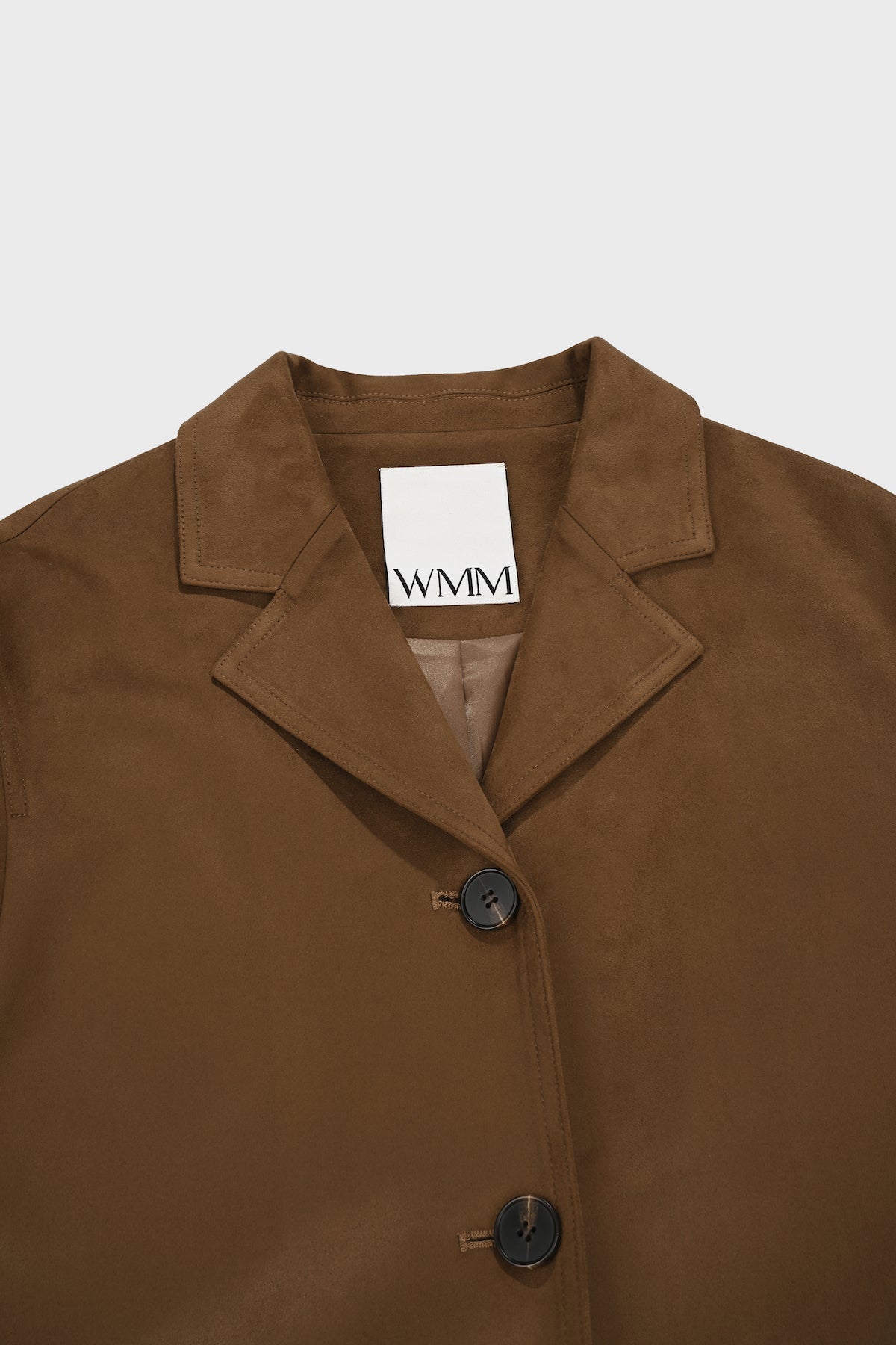 棕色生態麂皮夾克