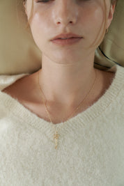 Shape of Heart Key Pendant Necklace