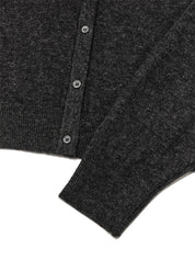 Peggy Wool Cashmere Knit Cardigan In Charcoal