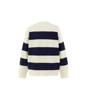 Bold Stripe Color Knit In Navy
