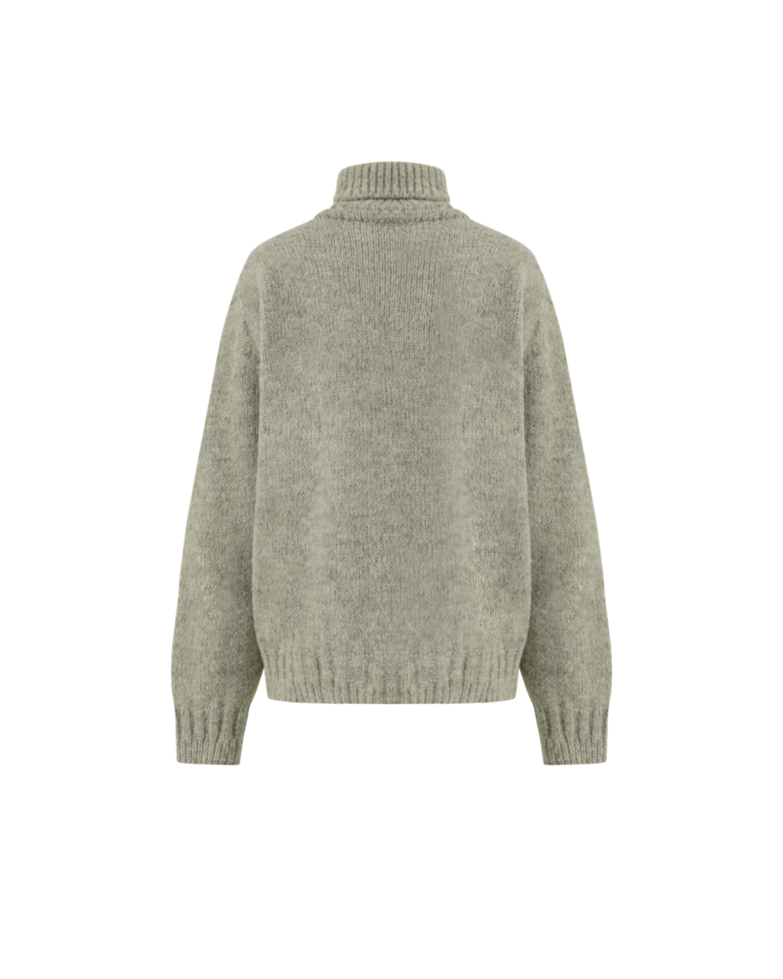 Heavy Turtle Neck Knit In Olive