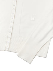白琥珀籃扣開襟衫