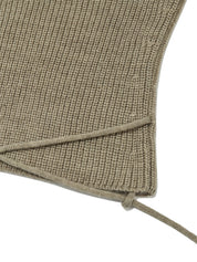 Sahara Damaged Wool Knit Top Set In Khaki
