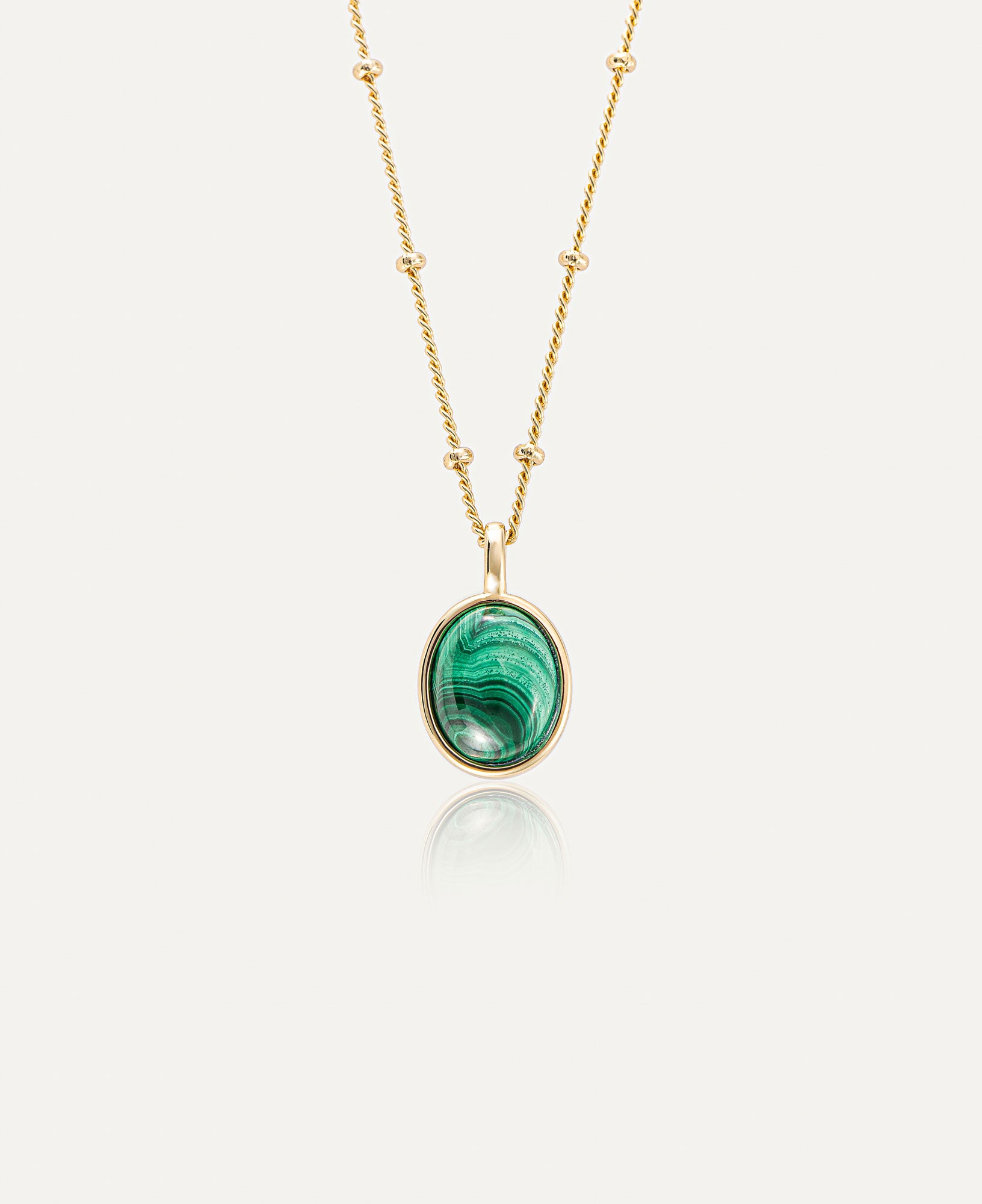 Haru Malachite Bezel Necklace