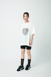 Heart Candy Loose Fit T Shirt In White